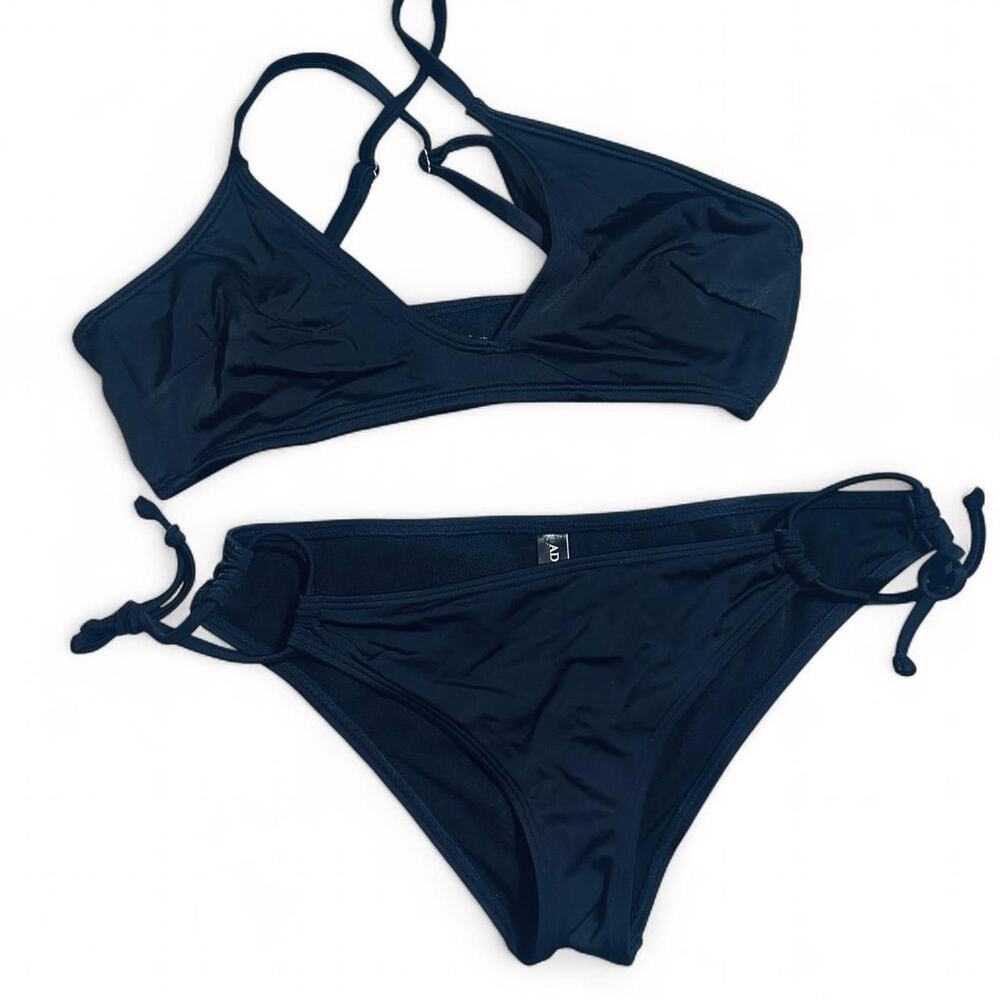 Adore Me black 2 PC Medium Bikini EUC‎ string bikini Bottoms